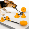 Elastic Suction Cup Dog Toy – Durable TPR Chew Toy with Rope for Teeth Cleaning & Interactive Training