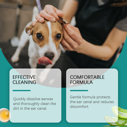 Yegbong Pet Ear Cleaner for Dogs & Cats – Gentle Ear Wash, Removes Wax & Dirt, Relieves Discomfort