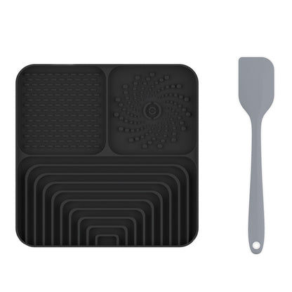 Slow Food Mat For Dogs And Cats, Anti-choking Pad With Suction Cup, Square, Silicone, For Licking