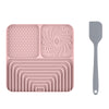 Slow Food Mat For Dogs And Cats, Anti-choking Pad With Suction Cup, Square, Silicone, For Licking