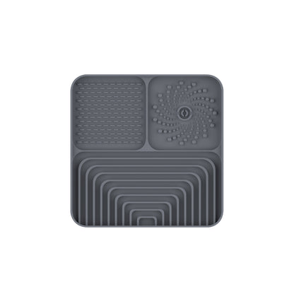 Slow Food Mat For Dogs And Cats, Anti-choking Pad With Suction Cup, Square, Silicone, For Licking